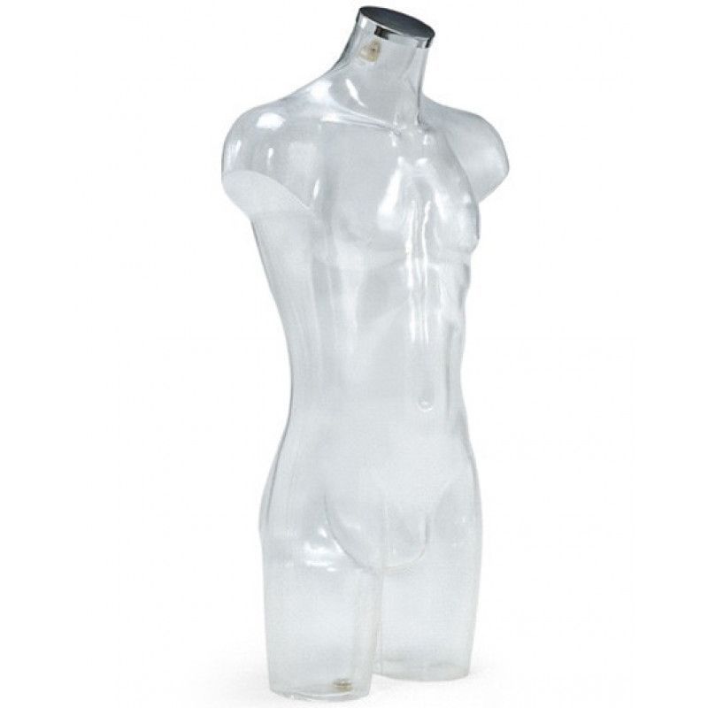 Buste homme en plastique transparent : Bust shopping