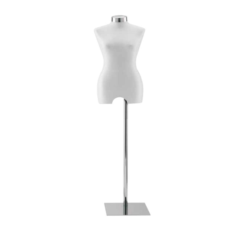 Buste mannequin femme en cuir &eacute;cologique blanc : Bust shopping