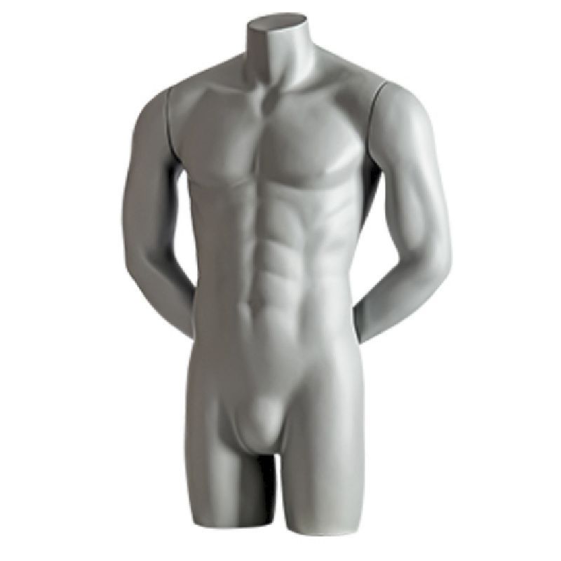 Buste mannequin gris avec mains dans le dos : Bust shopping