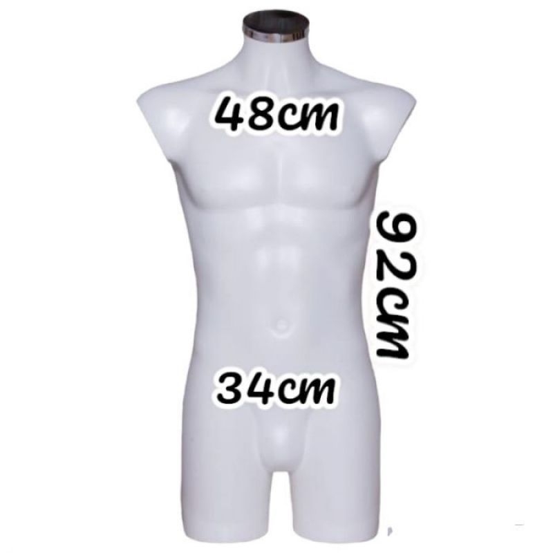 Image 3 : Buste mannequin homme en plastique ...