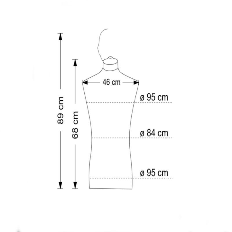 Image 1 : Buste mannequin homme en similicuir ...