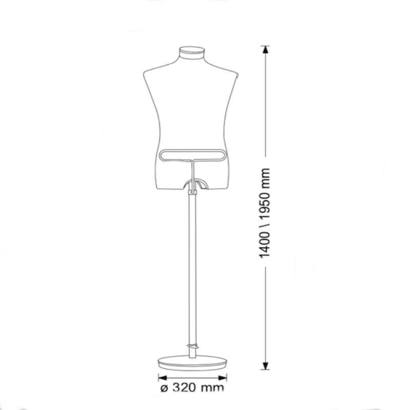 Image 1 : Buste mannequin homme en élastan ...