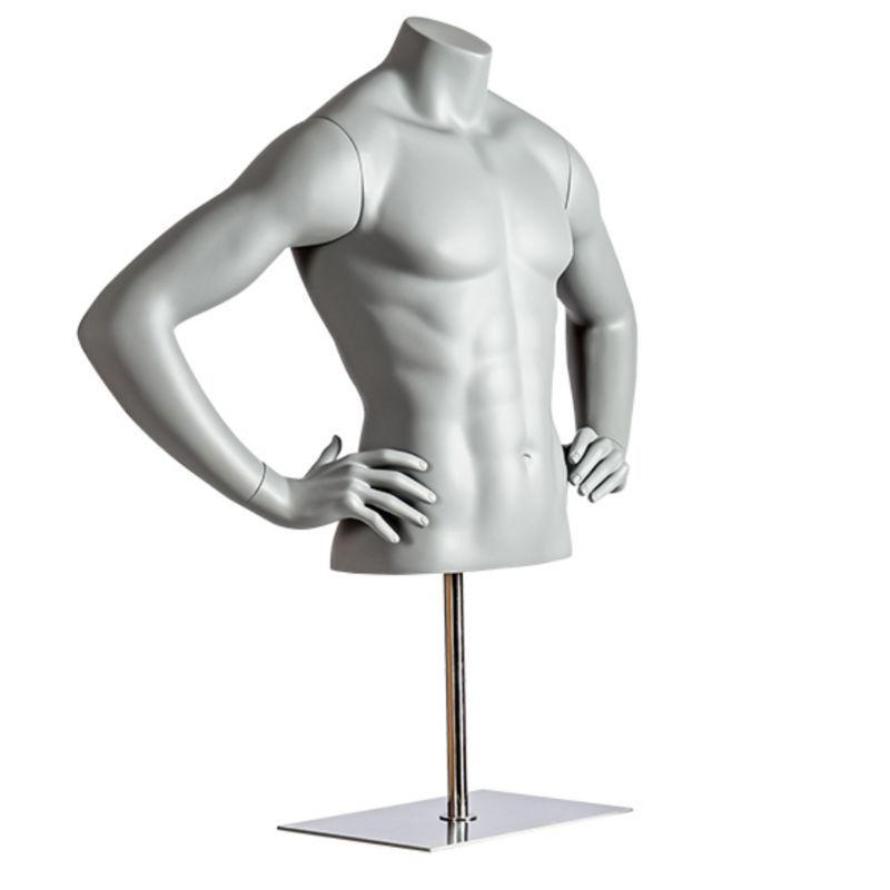 Image 2 : Buste mannequin de sport - gris ...