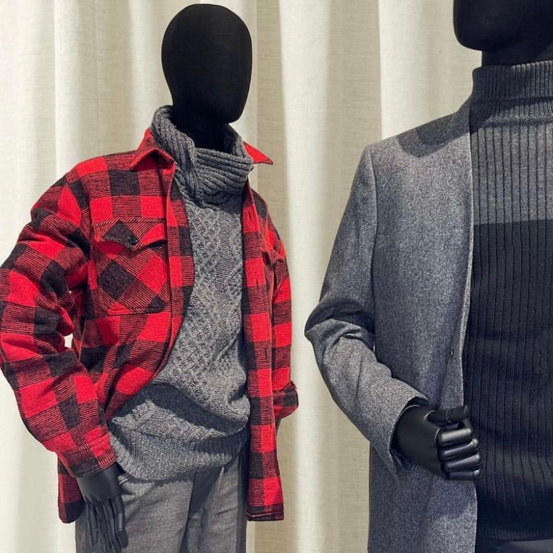 Image 1 : Buste tissu homme noir avec ...