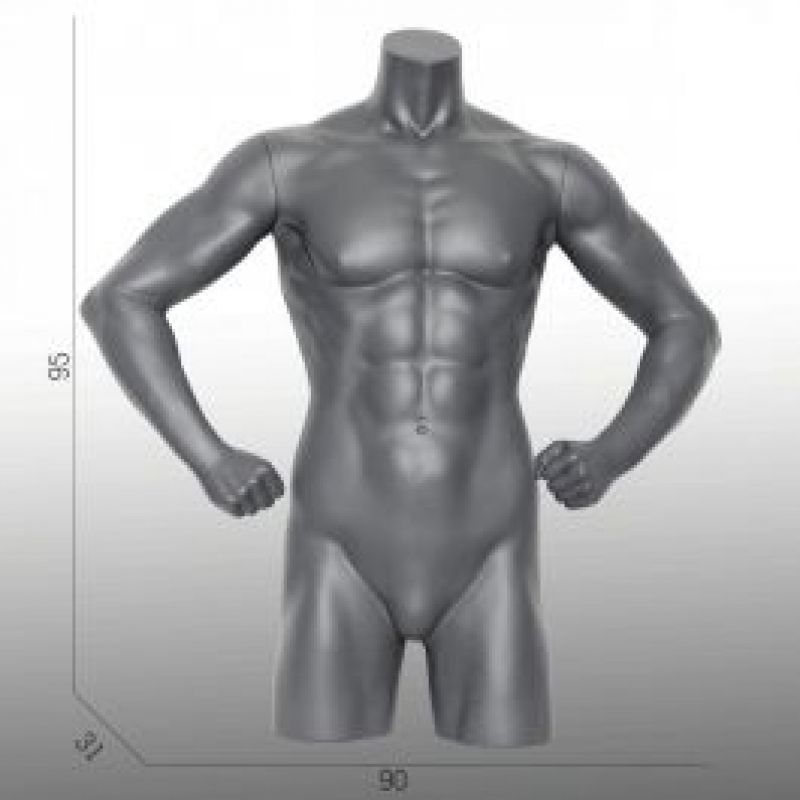 Image 1 : Manichino uomo sportivo torso - Grigio ...