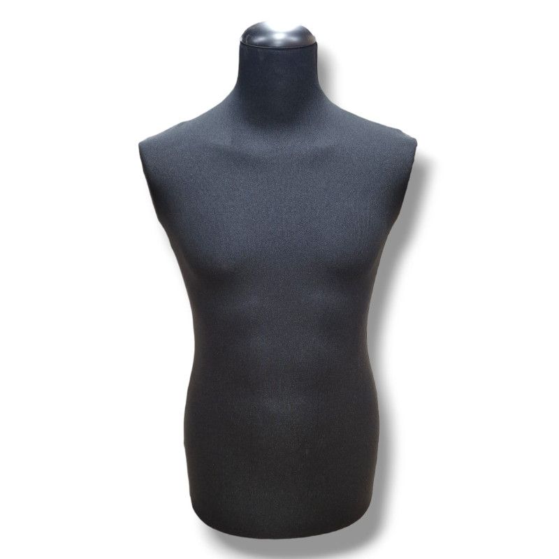Este busto de costura para hombre con tejido negro permite ... Busto costura negro hombre sin pied : Bust shopping