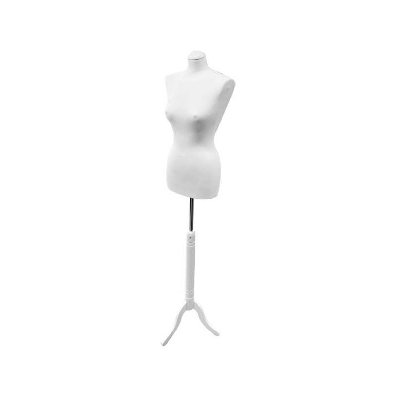 Busto da cucito modello femminile bianco : Mannequins vitrine