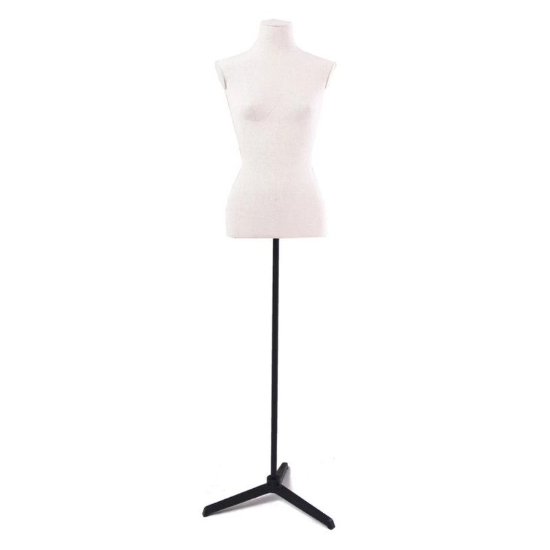 Busto donna in tessuto di lino e base metallo : Bust shopping