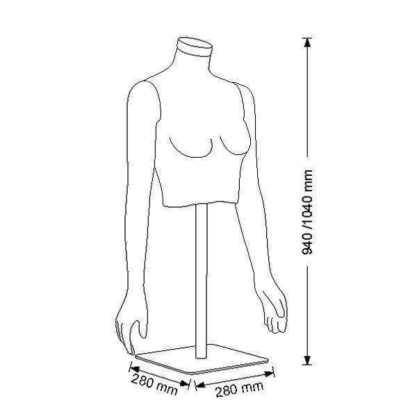 Image 2 : Busto flexible senora negro con ...