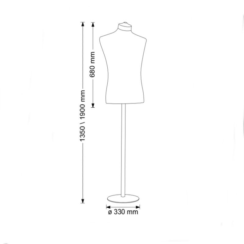 Image 2 : Busto manichino uomo in similpelle ...