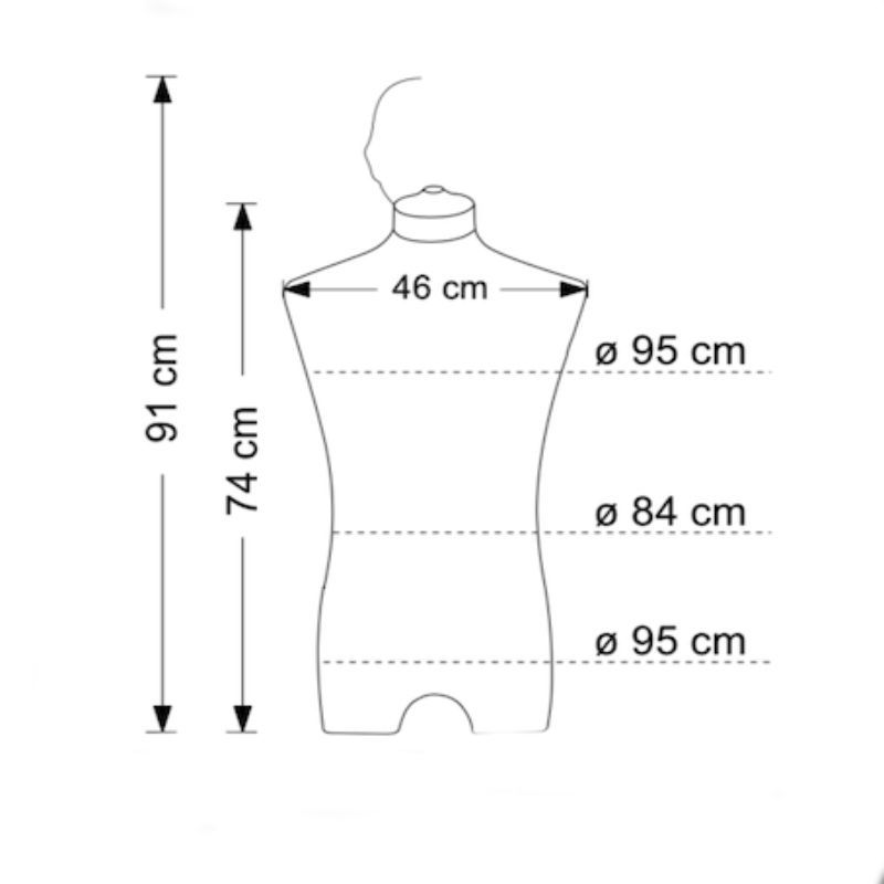 Image 2 : Busti manichino uomo in elastan ...