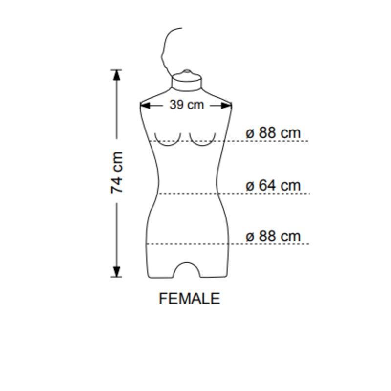Image 1 : Busto manichino donna in elasthanne ...