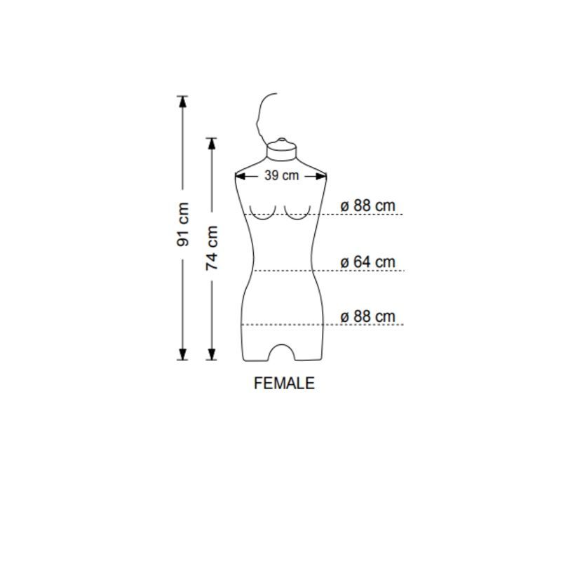 Image 2 : Busto mujer maniquí en lino ...