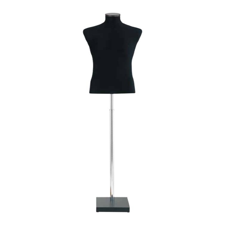 Busto uomo 3/4 in elatano nero e base in legno : Bust shopping