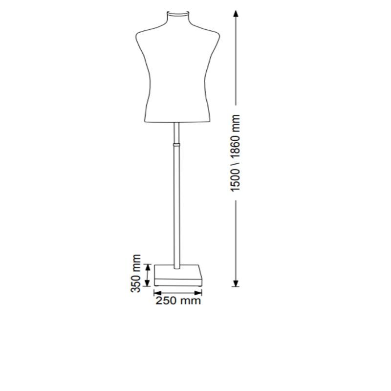 Image 1 : Manichino maschio Torso 3/4 ...