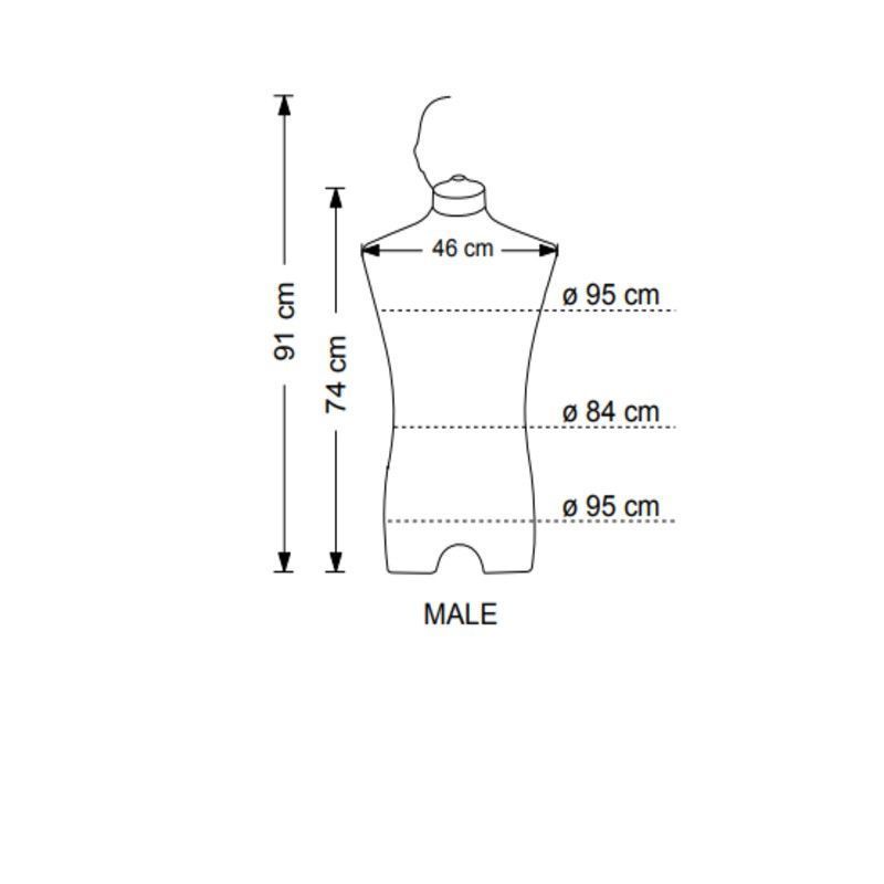 Image 2 : Bust modello uomo in lino ...