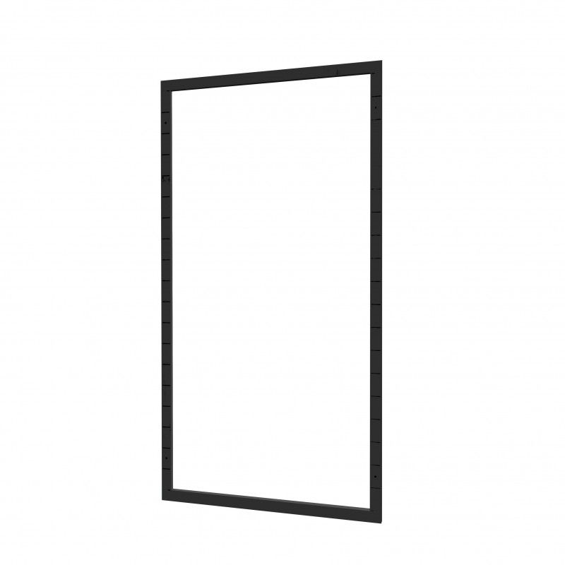 Cadre pour gondole murale en m&eacute;tal noir : Presentoirs shopping