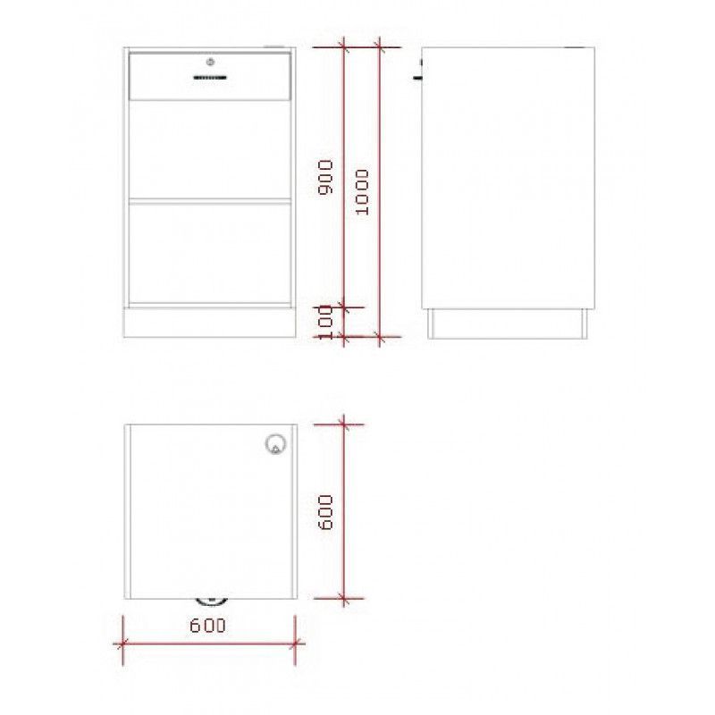 Image 4 : Mobile ufficio in legno bianco ...