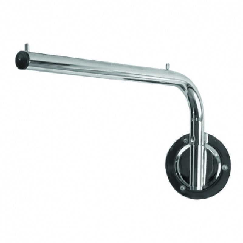 Chrome metal pole for wall mounting : Presentoirs shopping