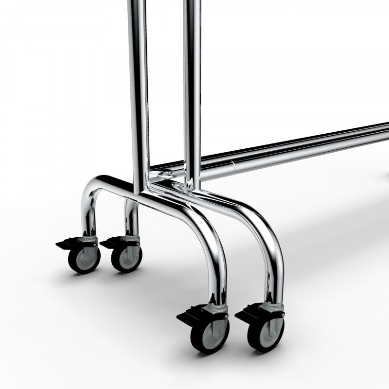 Image 2 : Chromed clothing rails for store ...
