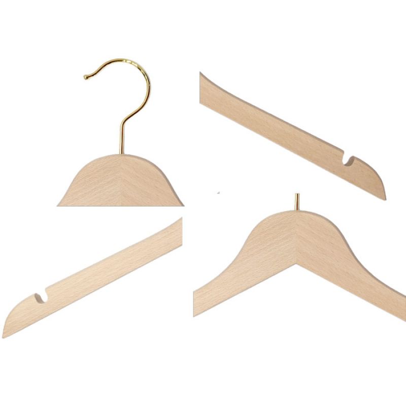 Image 1 : 10 Cintres en bois brut ...