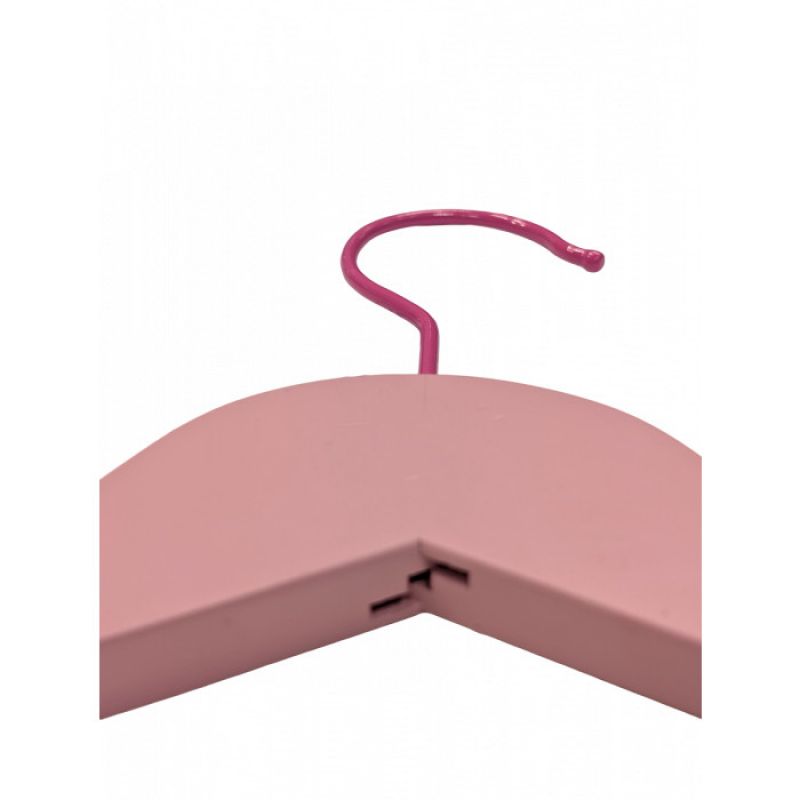 Image 2 : Cintres en bois rose pastel ...