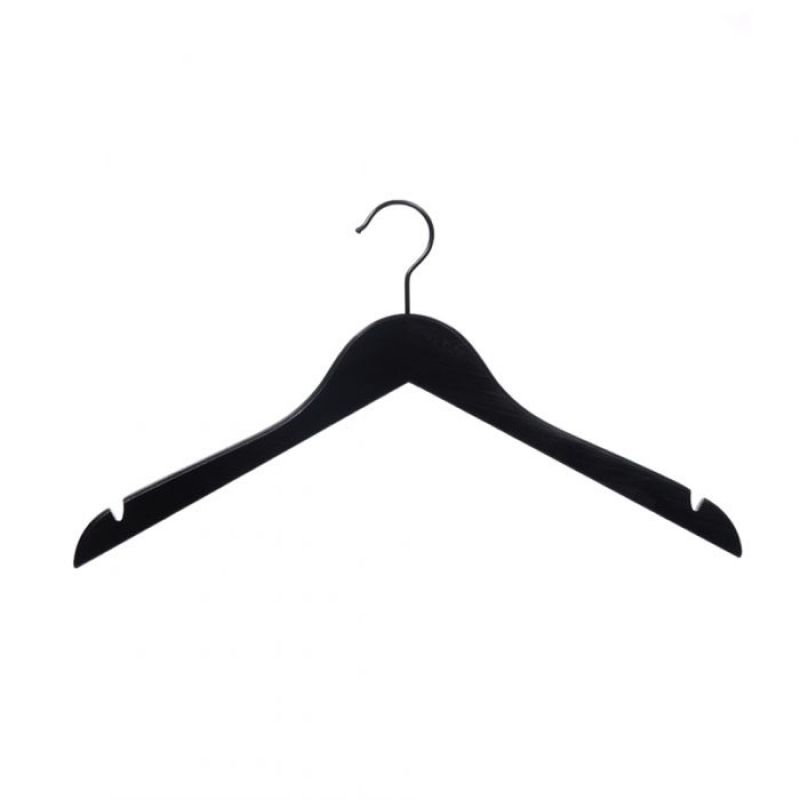 Cintre noir 47 cm avec antidérapant x10 : Cintres magasin