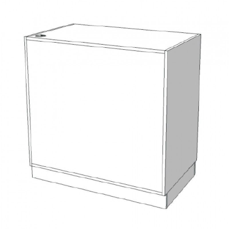 Closed counter with drawer and doors : Mannequins vitrine