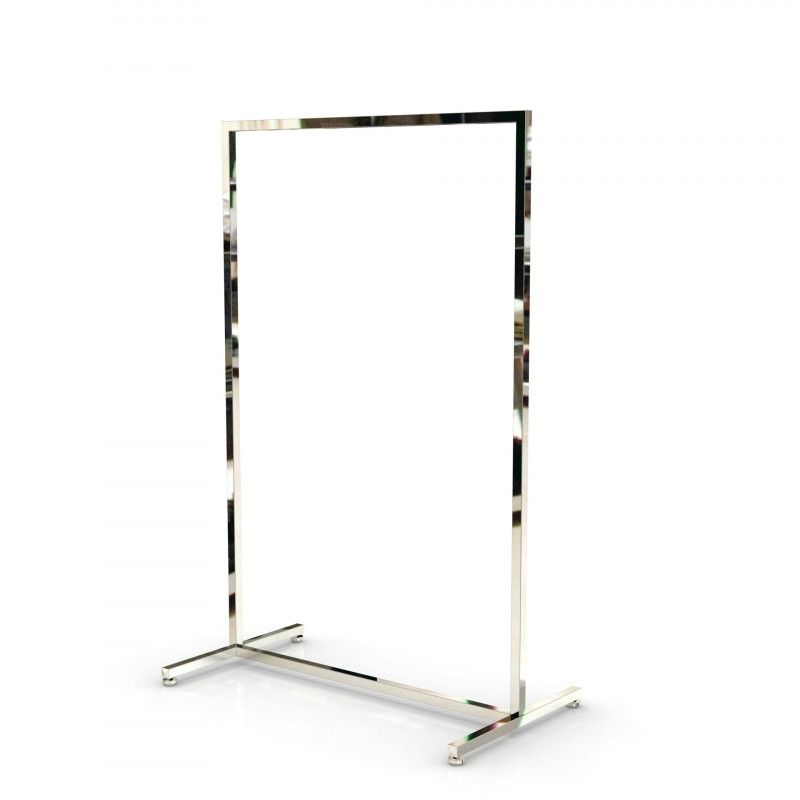 Clothes rail square chrome finish 90cm x 155cm : Portants shopping