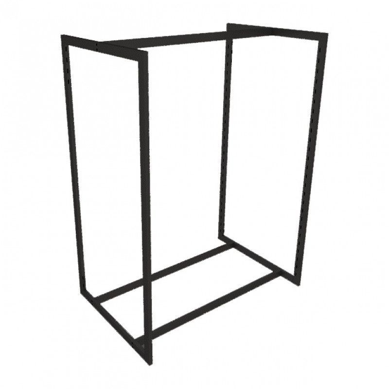 Clothing rack black metal finish H140 X 104 X 60 CM : Portants shopping