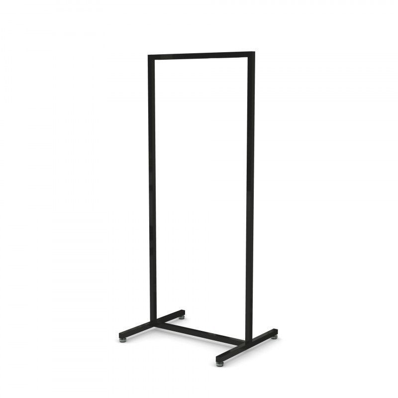 Clothing rail black color finish 60cm x 155cm : Portants shopping