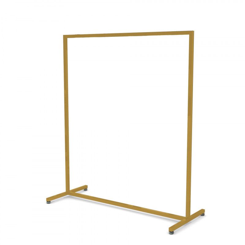 Clothing rail gold finish - 120cm x height 155cm : Portants shopping