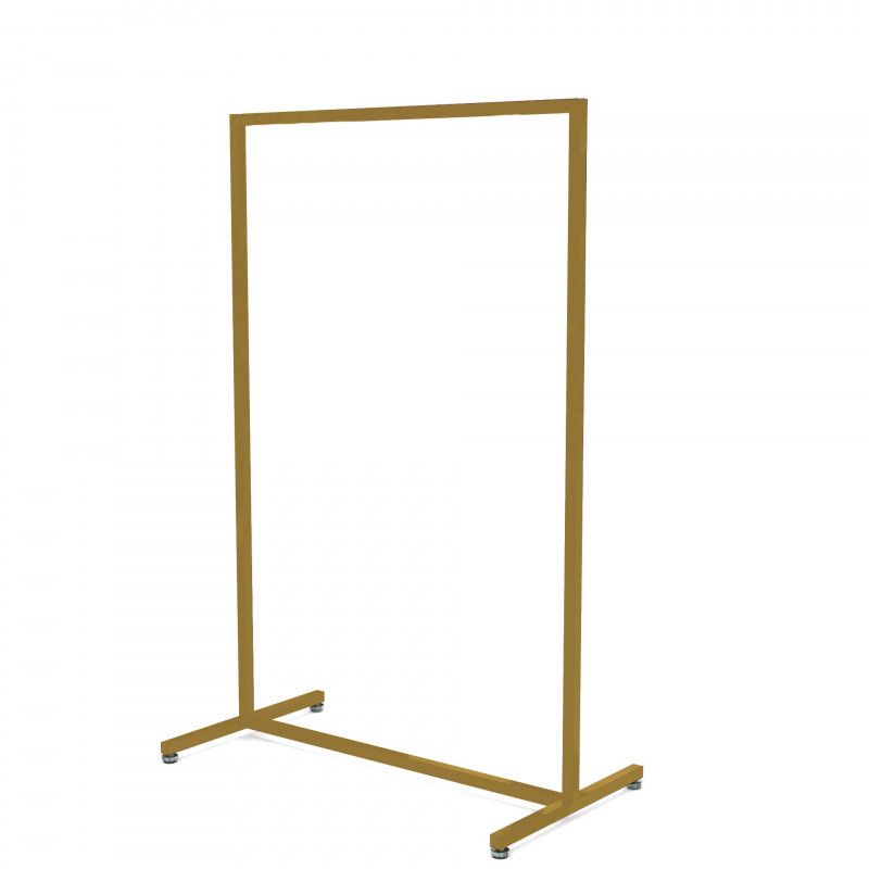 Clothing rail gold finish - height 155cm x90cm : Portants shopping