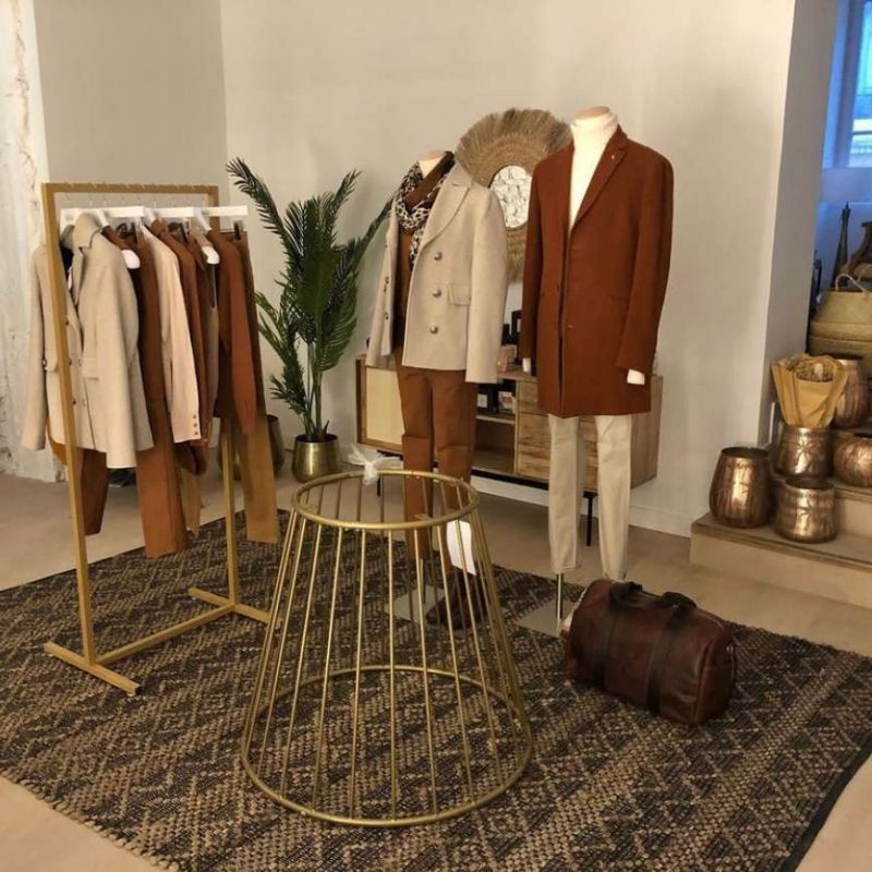 Clothing rail gold finish height 155cm x90cm