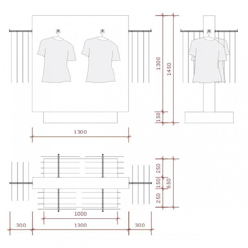 Image 4 : Superhigh glossy white clothes rack ...