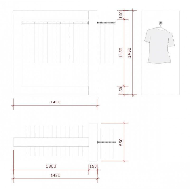 Image 1 : Super bright white coat rack ...