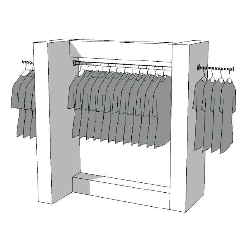 Clothing rail wardrobe S-R-PR-010 : Portants shopping