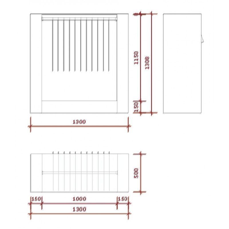 Image 1 : High Gloss White Rack 
Dimensions ...