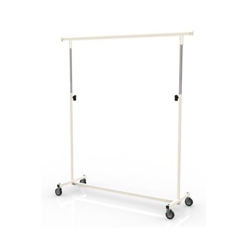 Clothing rail white color : Portants shopping