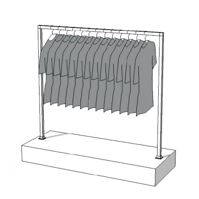 Image 3 : White chrome clothes rails with ...