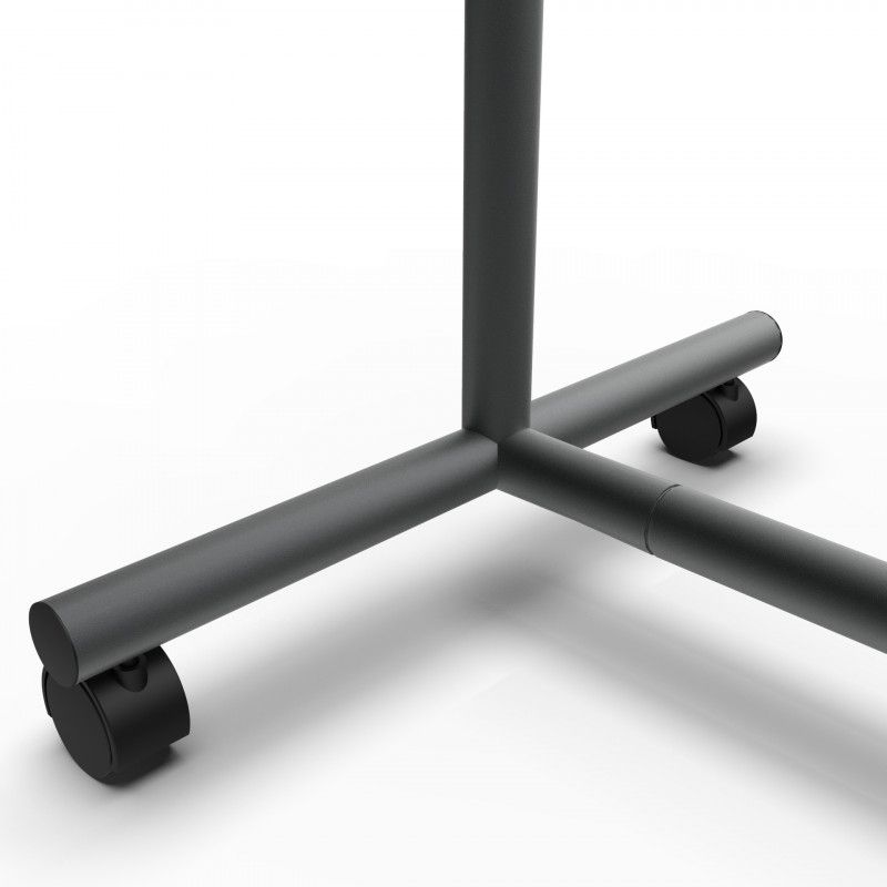 Image 2 : Clothing rail with wheels black ...