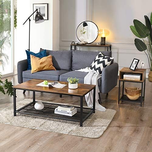 Coffee table industrial design rustic wood