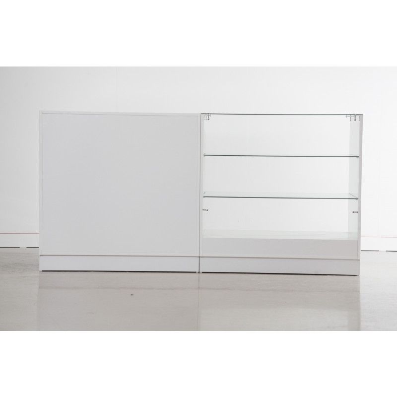Comptoir blanc de 200 cm : Mannequins vitrine