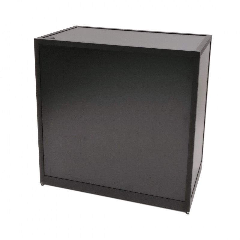 Comptoir classique noir en bois 100 cm : Mobilier shopping