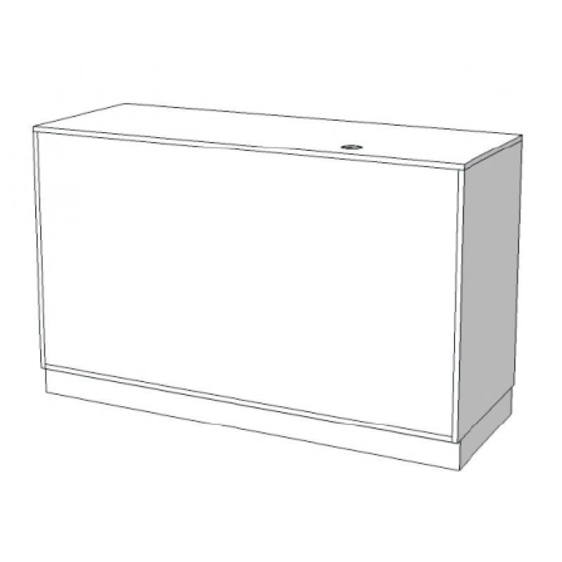 White modern counter with sub-compartments 100cm : Comptoirs shopping