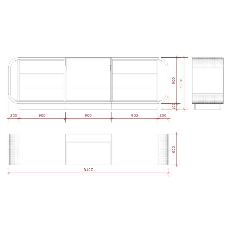 Image 3 : Comptoir moderne en MDF renforc ...