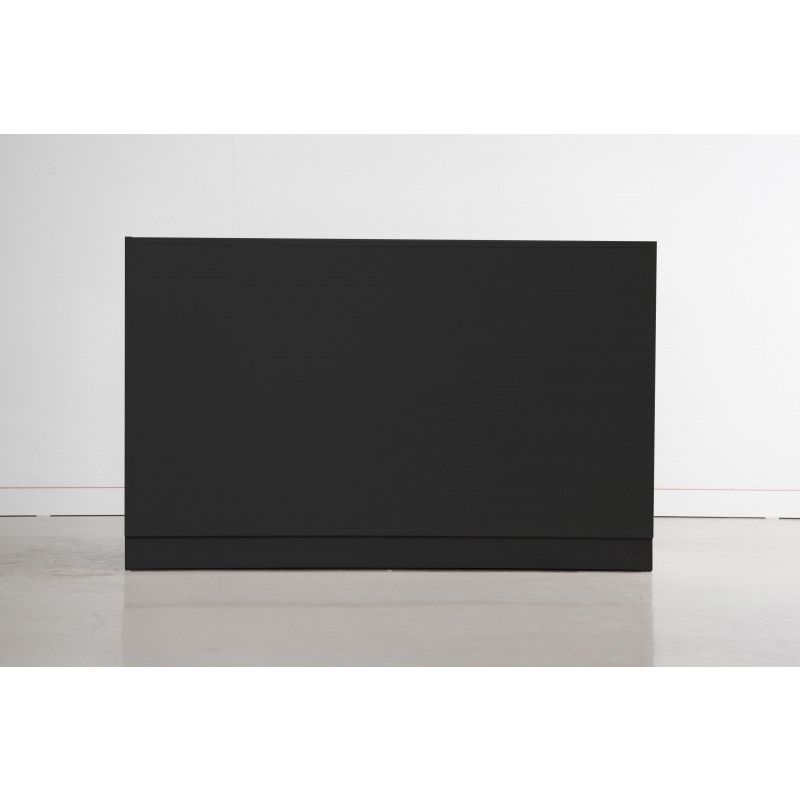 Comptoir moderne noir avec tiroirs 160 cm : Mobilier shopping