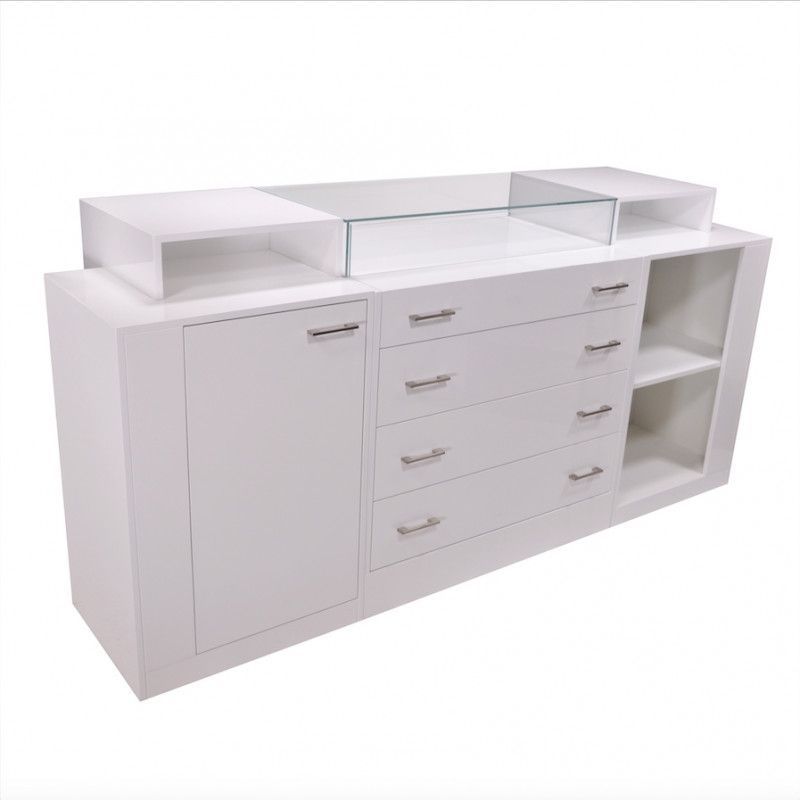 Image 1 : Comptoir pour magasin blanc brillant ...