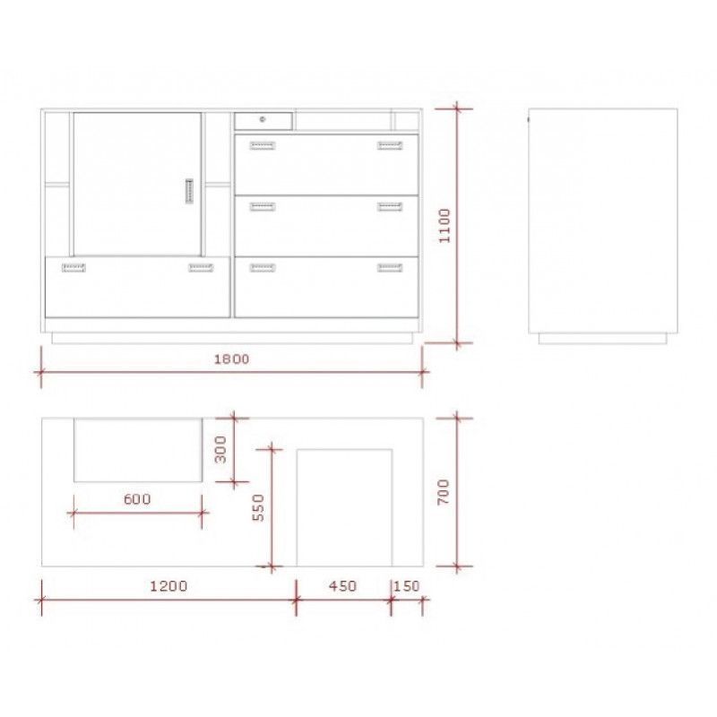Image 2 : Dimensions:
Large : 180cm&nbsp;
hauteur : 110 ...