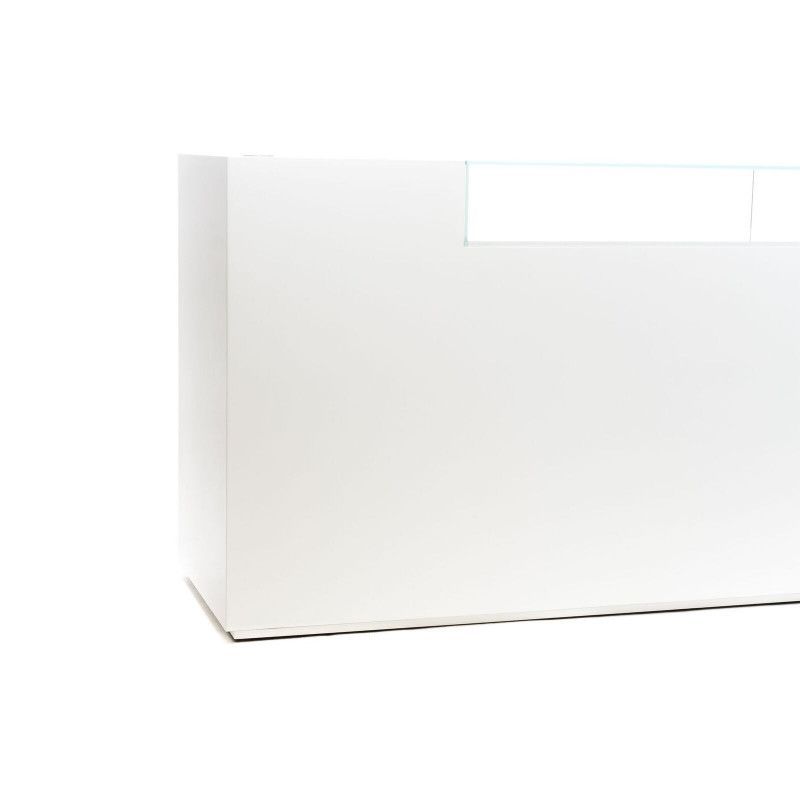 Image 1 : Bancone bianco con vetrina - 150x100x60cm ...